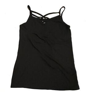 Epic Threads Black Strappy Tank Top Girls Size M Medium